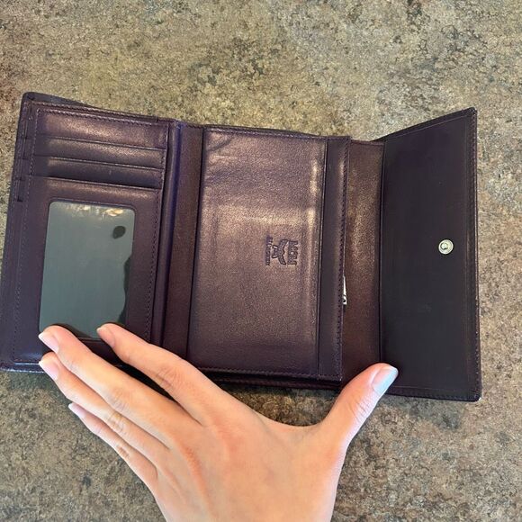 MCM Black Monogram Stripes Snap Short Wallet - Picture 5 of 14